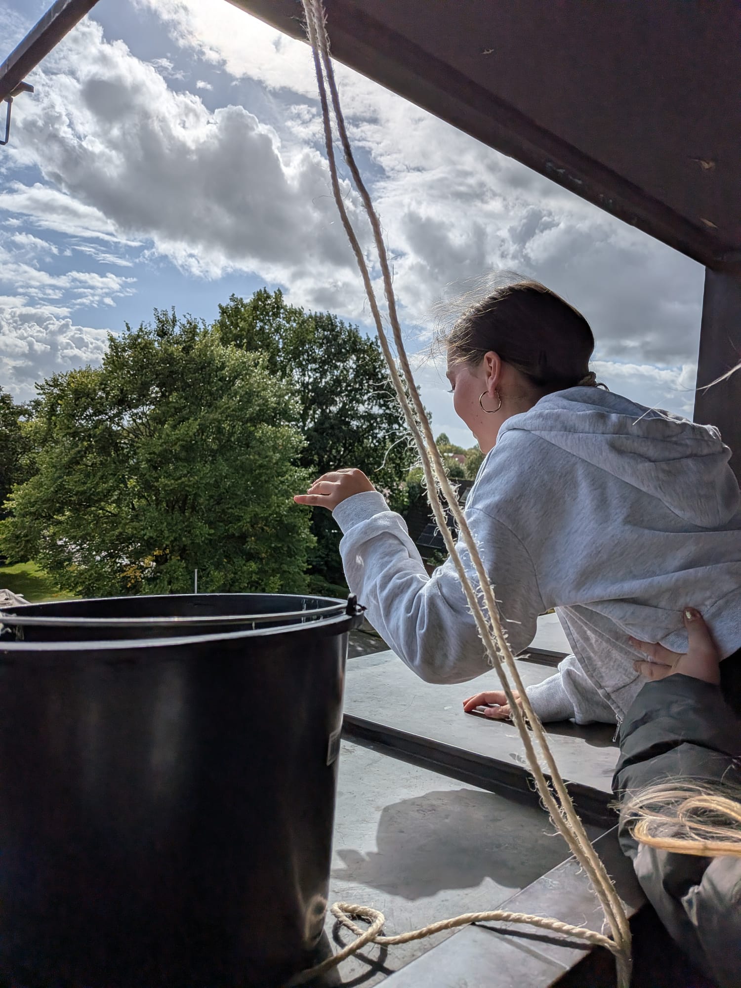 Zielwerfen vom Kirchturm